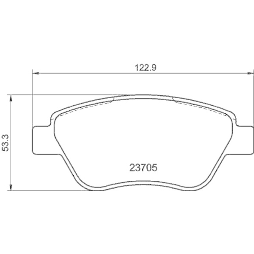 Bremsbelagsatz Scheibenbremse Hella 8DB 355 025-301 f&uuml;r Fiat Ferrari Vorderachse