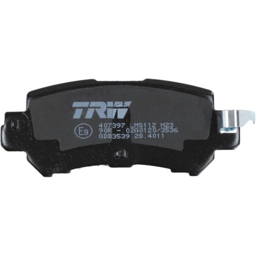 Bremsbelagsatz Scheibenbremse Trw GDB3539 Cotec f&uuml;r Mazda Hinterachse