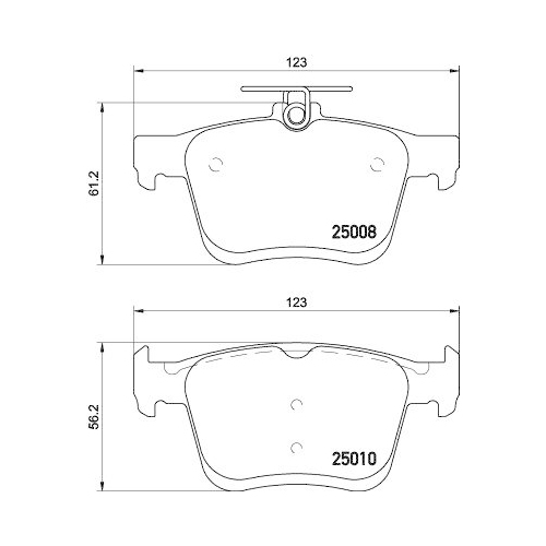 Bremsbelagsatz Scheibenbremse Hella 8DB 355 020-271 für Audi Seat Skoda VW Amc