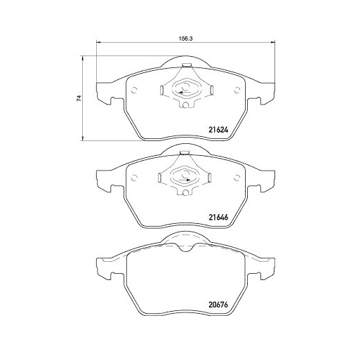 Bremsbelagsatz Scheibenbremse Hella 8DB 355 007-881 für Audi Seat Skoda VW