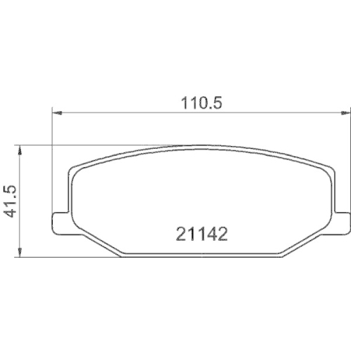 Bremsbelagsatz Scheibenbremse Hella 8DB 355 006-161 f&uuml;r Mazda Nissan Suzuki