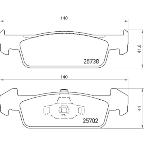 Brake Pad Set Disc Brake Hella 8DB 355 020-421 for Renault Dacia Front Axle