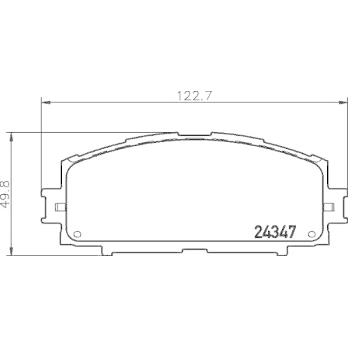 Bremsbelagsatz Scheibenbremse Hella 8DB 355 012-361 f&uuml;r Toyota Great Wall