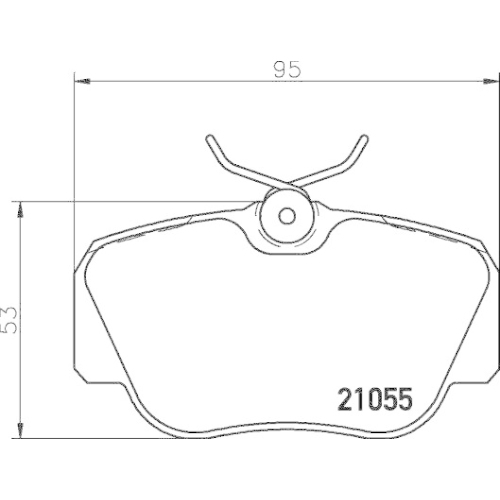 Bremsbelagsatz Scheibenbremse Hella 8DB 355 006-181 f&uuml;r Audi Mercedes Benz VW