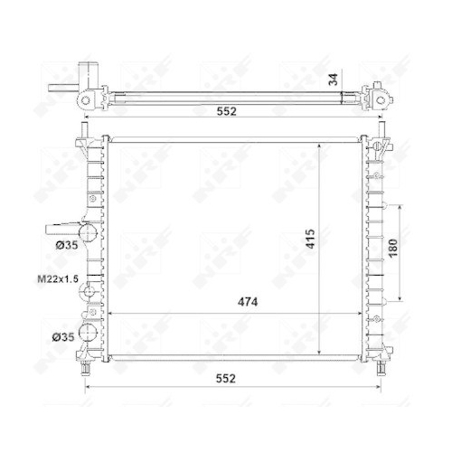 K&uuml;hler Motork&uuml;hlung Nrf 53227 f&uuml;r Fiat