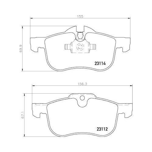 Brake Pad Set Disc Brake Hella 8DB 355 008-941 for MG Rover Roewe (saic)