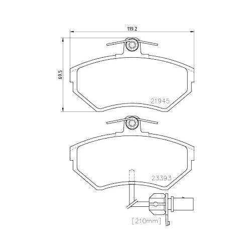 Brake Pad Set Disc Brake Hella 8DB 355 018-451 for Audi Seat Skoda VW Amc Karry