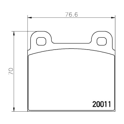 Bremsbelagsatz Scheibenbremse Hella 8DB 355 007-011 f&uuml;r Alfa Romeo Audi Bmw Fiat