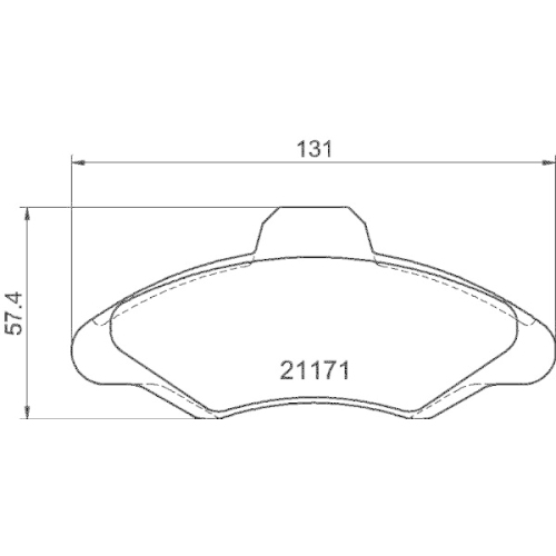 Bremsbelagsatz Scheibenbremse Hella 8DB 355 019-041 für Ford Amc Vorderachse