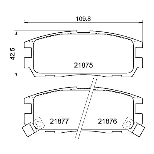 Bremsbelagsatz Scheibenbremse Hella 8DB 355 016-621 f&uuml;r Isuzu Nissan Opel Holden