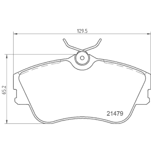 Bremsbelagsatz Scheibenbremse Hella 8DB 355 018-071 f&uuml;r Audi Seat Skoda VW Amc