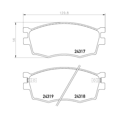 Bremsbelagsatz Scheibenbremse Hella 8DB 355 006-951 f&uuml;r Hyundai Kia Kia (dyk)
