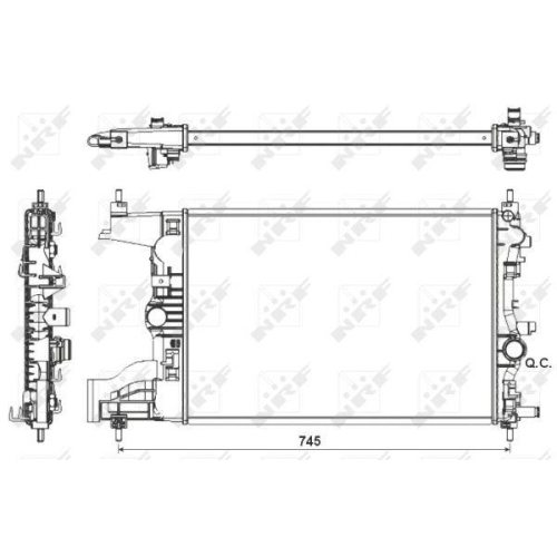 K&uuml;hler Motork&uuml;hlung Nrf 53155 f&uuml;r Opel Vauxhall Chevrolet