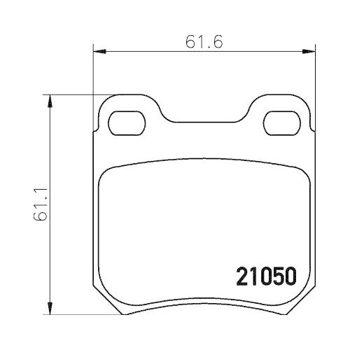 Bremsbelagsatz Scheibenbremse Hella 8DB 355 007-381 f&uuml;r Opel Saab Vauxhall
