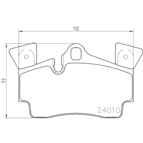 Bremsbelagsatz Scheibenbremse Hella 8DB 355 011-471 f&uuml;r Audi Porsche Seat Skoda