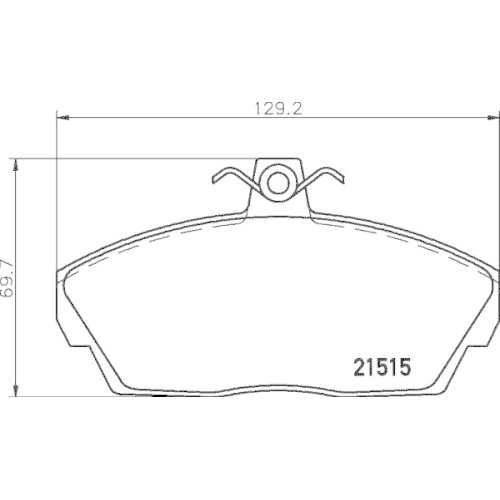 Bremsbelagsatz Scheibenbremse Hella 8DB 355 018-431 f&uuml;r Rover Amc Vorderachse