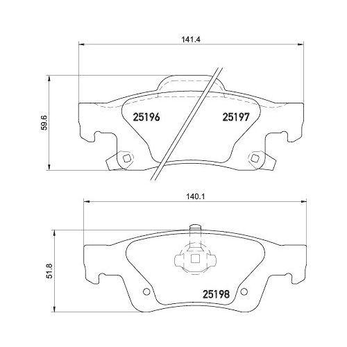 Brake Pad Set Disc Brake Hella 8DB 355 020-351 for Dodge Jeep Amc Rear Axle