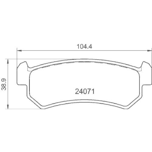 Bremsbelagsatz Scheibenbremse Hella 8DB 355 011-451 f&uuml;r Suzuki Chevrolet