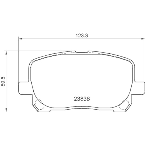 Brake Pad Set Disc Brake Hella 8DB 355 010-221 for Toyota Pontiac Front Axle