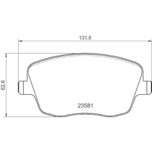 Bremsbelagsatz Scheibenbremse Hella 8DB 355 018-801 für Audi Seat Skoda VW Amc