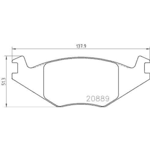 Bremsbelagsatz Scheibenbremse Hella 8DB 355 017-491 f&uuml;r Audi Seat Skoda VW Amc