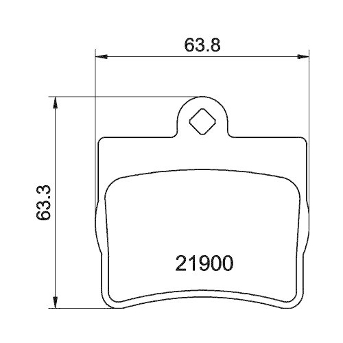 Bremsbelagsatz Scheibenbremse Hella 8DB 355 008-311 f&uuml;r Mercedes Benz Evobus