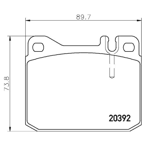 Bremsbelagsatz Scheibenbremse Hella 8DB 355 017-461 f&uuml;r Mercedes Benz Evobus Amc