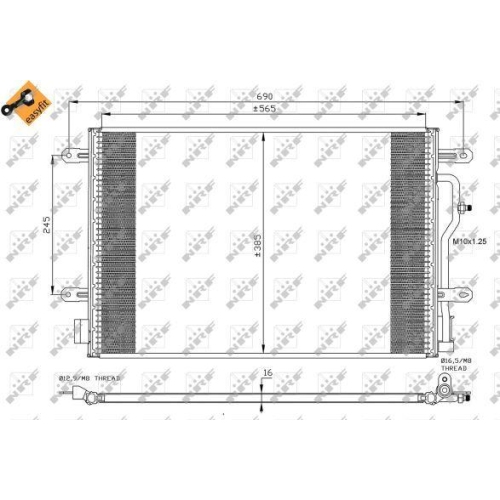 Kondensator Klimaanlage Nrf 35404 Easy Fit f&uuml;r Audi