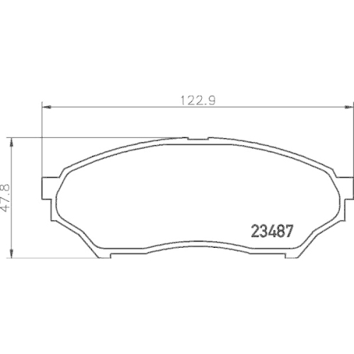 Bremsbelagsatz Scheibenbremse Hella 8DB 355 009-521 f&uuml;r Mitsubishi Nissan
