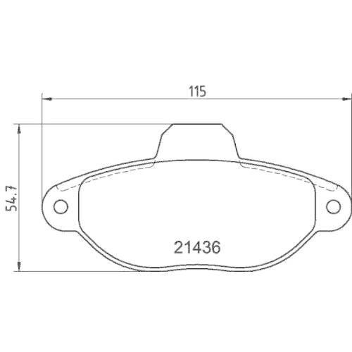 Bremsbelagsatz Scheibenbremse Hella 8DB 355 019-931 f&uuml;r Fiat Ford Ferrari
