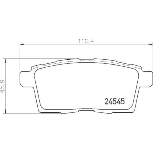 Bremsbelagsatz Scheibenbremse Hella 8DB 355 013-261 f&uuml;r Ford Mazda Mitsubishi