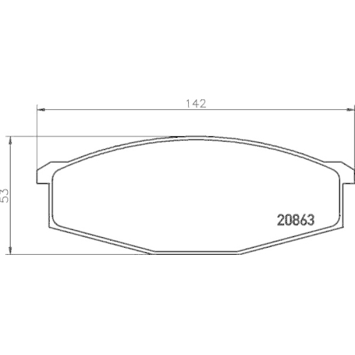 Bremsbelagsatz Scheibenbremse Hella 8DB 355 007-291 f&uuml;r Nissan Infiniti