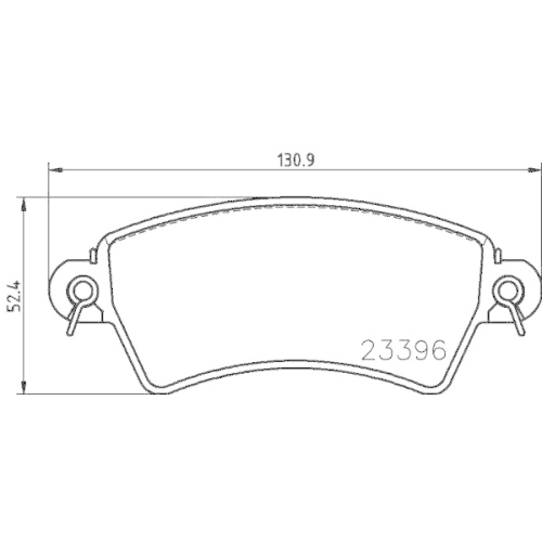 Bremsbelagsatz Scheibenbremse Hella 8DB 355 019-341 f&uuml;r Citro&euml;n Peugeot Amc