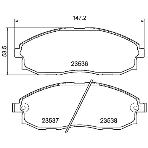 Bremsbelagsatz Scheibenbremse Hella 8DB 355 009-381 f&uuml;r Hyundai Jac Vorderachse