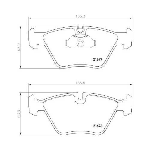 Bremsbelagsatz Scheibenbremse Hella 8DB 355 007-961 f&uuml;r Bmw Bmw (brilliance)
