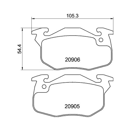 Brake Pad Set Disc Brake Hella 8DB 355 019-131 for Citro&euml;n Peugeot Renault Amc