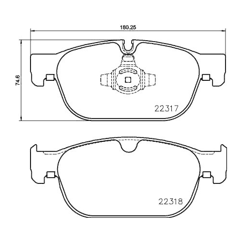 Bremsbelagsatz Scheibenbremse Hella 8DB 355 024-801 f&uuml;r Volvo Amc Polestar