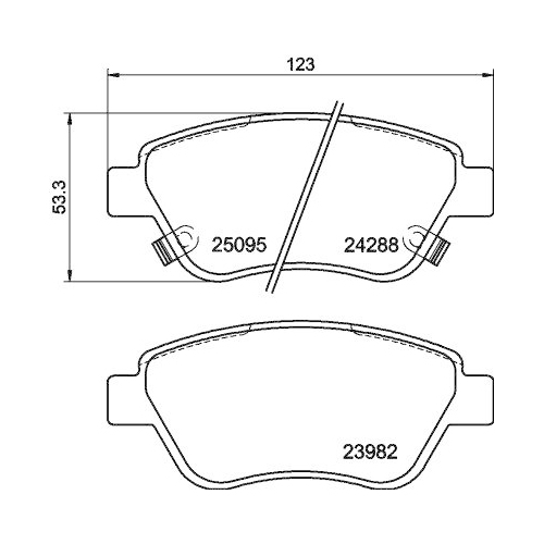 Bremsbelagsatz Scheibenbremse Hella 8DB 355 021-131 f&uuml;r Opel Vauxhall