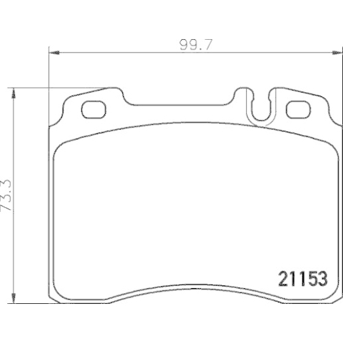 Brake Pad Set Disc Brake Hella 8DB 355 007-471 for Mercedes Benz Mercedes Benz