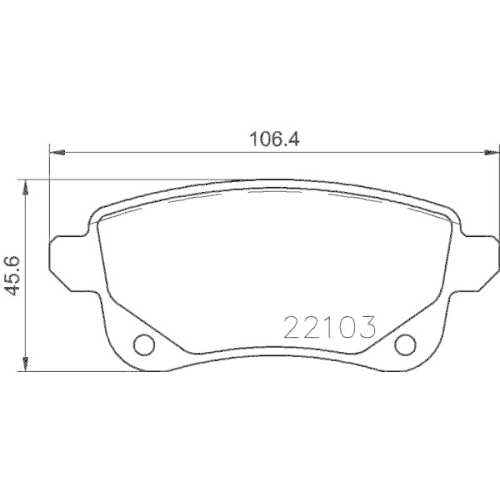 Bremsbelagsatz Scheibenbremse Hella 8DB 355 023-211 f&uuml;r Mitsubishi Nissan Amc