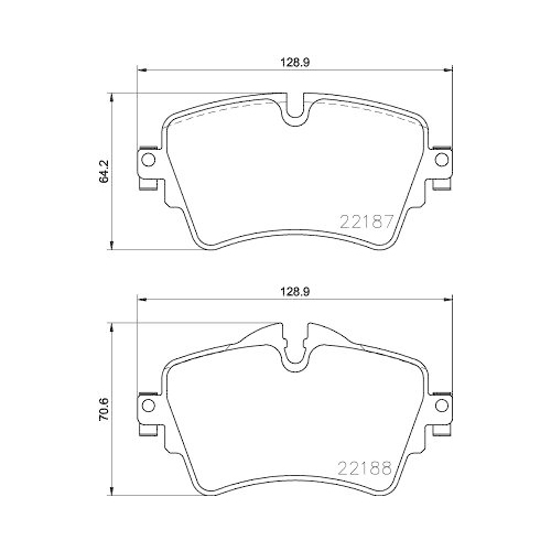 Bremsbelagsatz Scheibenbremse Hella 8DB 355 023-091 f&uuml;r Bmw Mini Amc Vorderachse