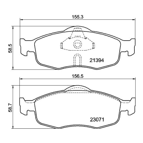 Bremsbelagsatz Scheibenbremse Hella 8DB 355 007-641 f&uuml;r Ford Ford Usa