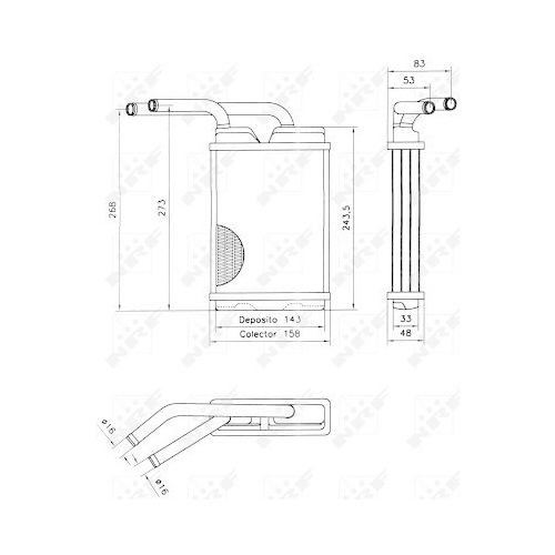 Wärmetauscher Innenraumheizung Nrf 52214 für Renault
