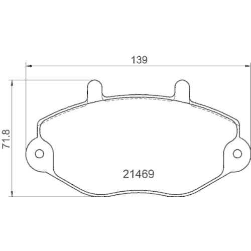 Kit Pastiglie Freno Freno A Disco Hella 8DB 355 019-381 per Ford Amc