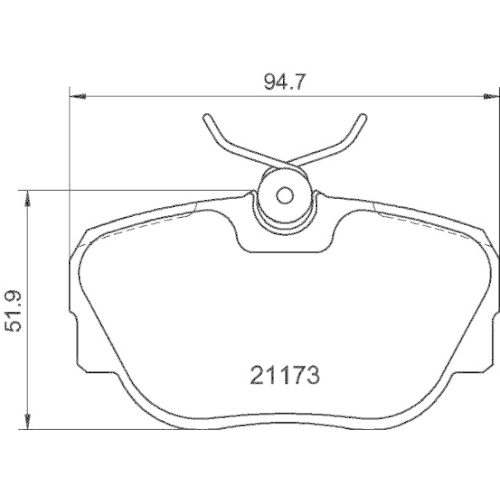 Bremsbelagsatz Scheibenbremse Hella 8DB 355 017-811 f&uuml;r Bmw Amc Vorderachse