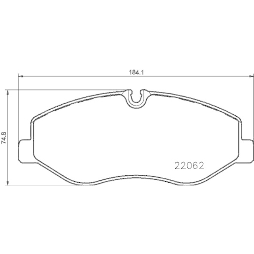 Bremsbelagsatz Scheibenbremse Hella 8DB 355 021-961 für Mercedes Benz Amc