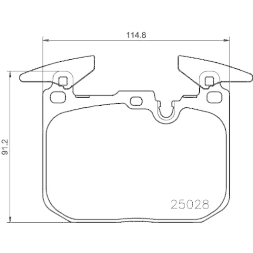 Bremsbelagsatz Scheibenbremse Hella 8DB 355 023-141 f&uuml;r Bmw Amc Vorderachse