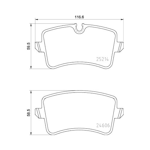 Bremsbelagsatz Scheibenbremse Hella 8DB 355 015-201 f&uuml;r Audi Seat Skoda VW