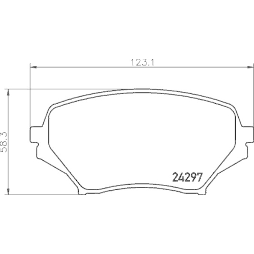 Bremsbelagsatz Scheibenbremse Hella 8DB 355 006-771 f&uuml;r Mazda Mitsubishi