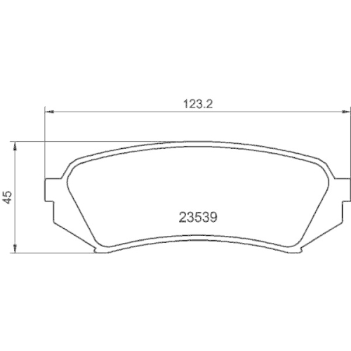 Bremsbelagsatz Scheibenbremse Hella 8DB 355 009-391 f&uuml;r Honda Toyota Lexus